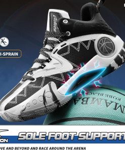 ASHION Boys' Basketball High Top Non-Slip Shoes